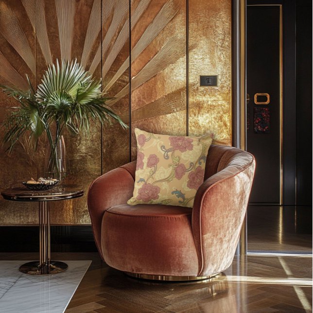 Coussin Art Nouveau Garden Muse Design (Créateur téléchargé)