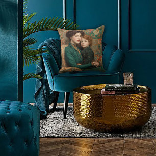 Coussin Art Nouveau Mère & Enfant