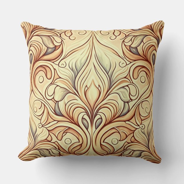 Coussin Art Nouveau moderne élégant et élégant (Recto)