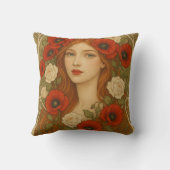 Coussin Art nouveau Throw Pillow (Verso)