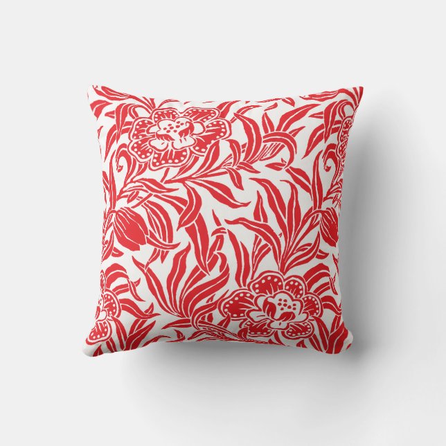Coussin Art Nouveau Vintage Botanical Floral Pattern  (Verso)