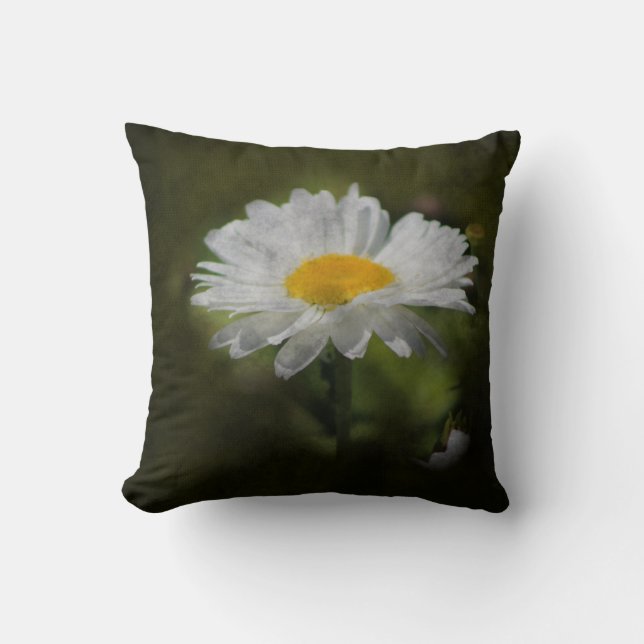 Coussin Art numérique de marguerite (Recto)