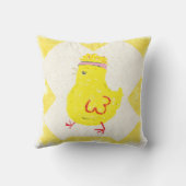 Coussin Art numérique poulet Animé (Verso)