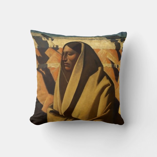 Coussin Art occidental "Earth Knower" par Maynard Dixon (Recto)
