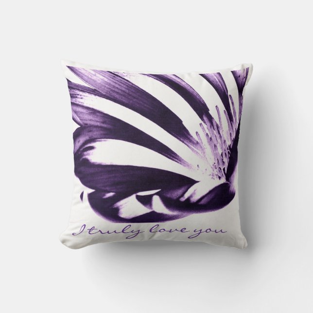 Coussin Art par passion pourpre de Heather, carreau (Recto)