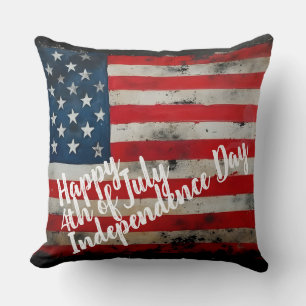 Coussin Art patriotique du 4 juillet jour de l'indépendanc