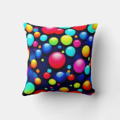 Coussin Art Pop Bulles Vibrant (Verso)
