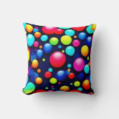 Coussin Art Pop Bulles Vibrant (Recto)