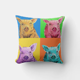 Coussin Art pop cochon
