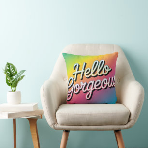 Coussin Art Pop Motivant: "Bonjour Magnifique"