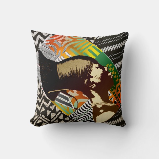Coussin Art populaire afrocentrique (Recto)