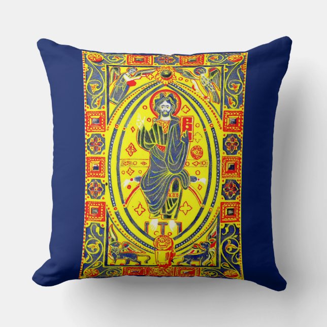 Coussin Art populaire byzantin Jésus (Recto)