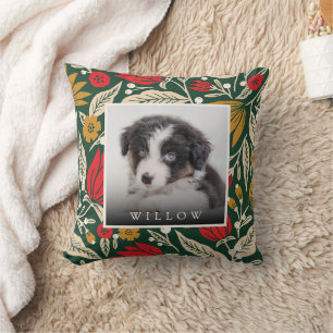 Coussin Art populaire moderne Floral Animaux de compagnie