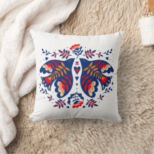Coussin Art populaire scandinave Inséparable