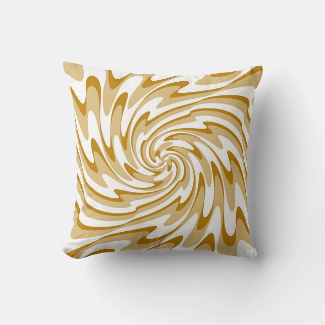 Coussin Art Retro Waves Swirl Abstrait (Recto)