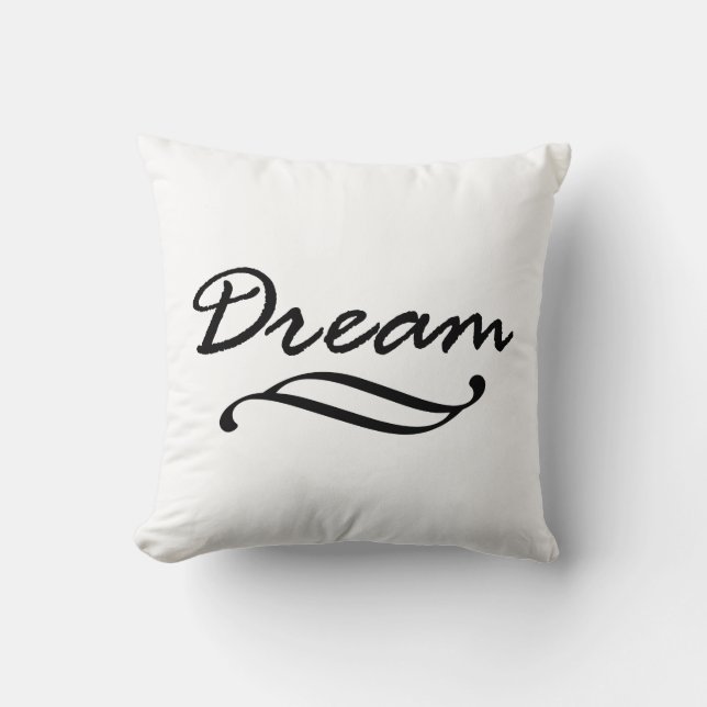 Coussin Art rêveur de mot de citation (Recto)