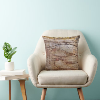 Coussin Art rock ancien dans les tons terre