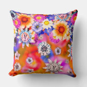 Coussin Art rose Fille Artsy Floral Collage Artwork Décora (Recto)