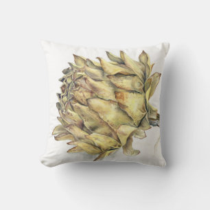 Coussin Art sec de gouache d'aquarelle de coeur