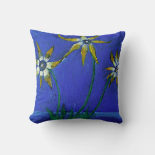 Coussin Art texturé à fleurs Throw Cushion 41 cm x 41 cm