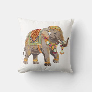 Coussin Art traditionnel thaïlandais d'éléphant royal orné