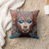 Coussin Art tribal fusion vibrant (Couverture)