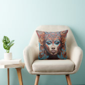 Coussin Art tribal fusion vibrant (Chaise)
