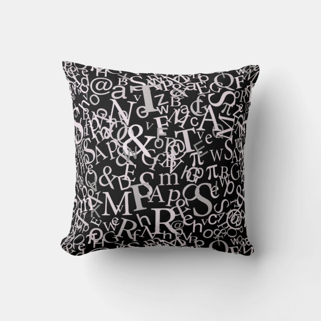Coussin Art typographique (Recto)