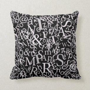 Coussin Art typographique