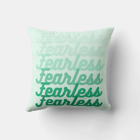 Coussin Art Vert Sans Peur (Verso)