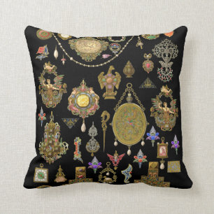 Coussin Art Victorien antique, nouveau et déco Bijoux 
