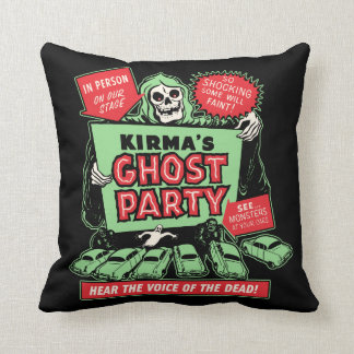 Coussin Art vintage d'affiche de Spookshow - partie du