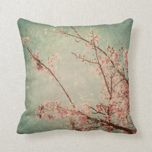 Coussin Art vintage peignant la rétro pêche verte portée