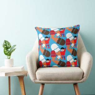 Coussin Art vintage rétro de glace