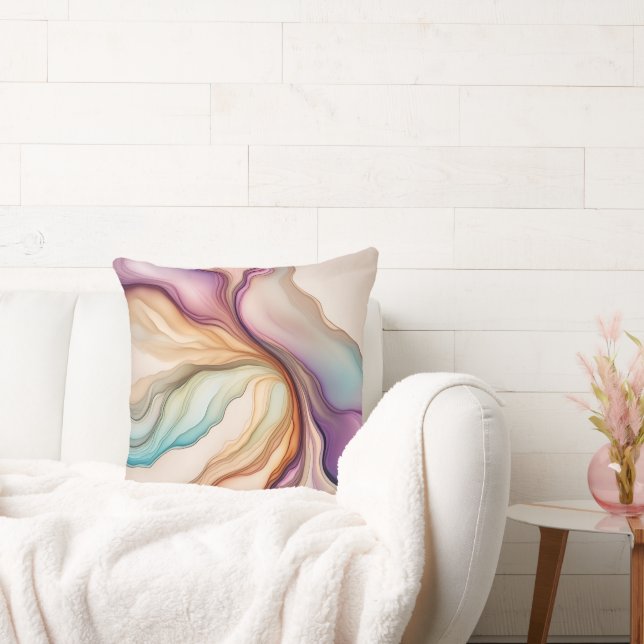 Coussin Arté Abstraite d'encre d'alcool (Canapé)