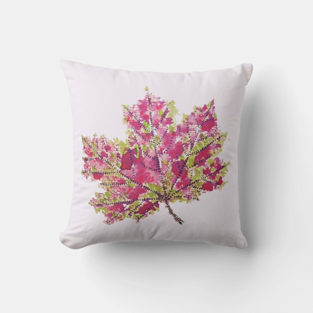 Coussin Artefact De Chute - Aquarelle Boho En Violet (Recto)