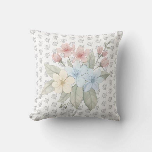 Coussin Artistic Botanical Clerodendrum Flower Accent (Recto)