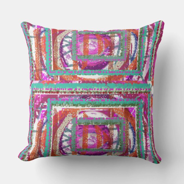 Coussin artistique Fuchsia (Recto)