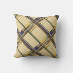 Coussin Arts et artisanat Automne Motif géométrique