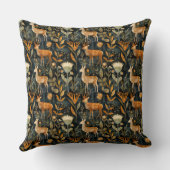 Coussin Arts et artisanat écossais chardons et cerfs (Verso)