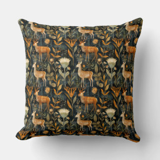 Coussin Arts et artisanat écossais chardons et cerfs