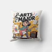 Coussin Arts - Illustration de dessin majeur - création un (Verso)