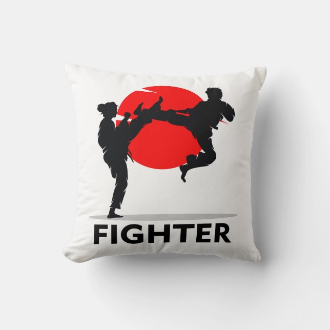 Coussin Arts martiaux Karate Combat Combattez ou Sparring (Recto)