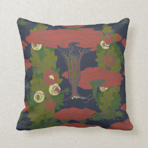 Coussin Arts vintages et artisanat Rose Bush Motif