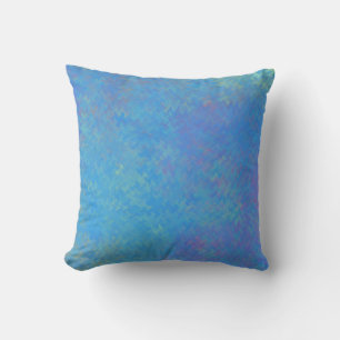 Coussin Artsy en marbre bleu brillant
