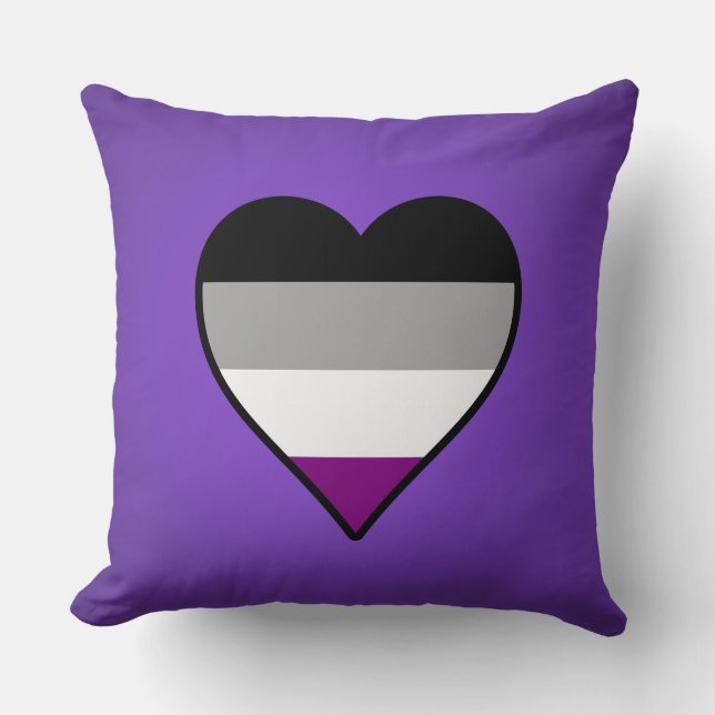 Coussin Asexuality pride heart pillow (Recto)