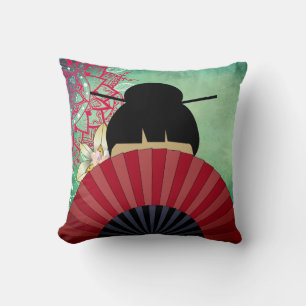 Coussin asiatique pour femme et ventilateur