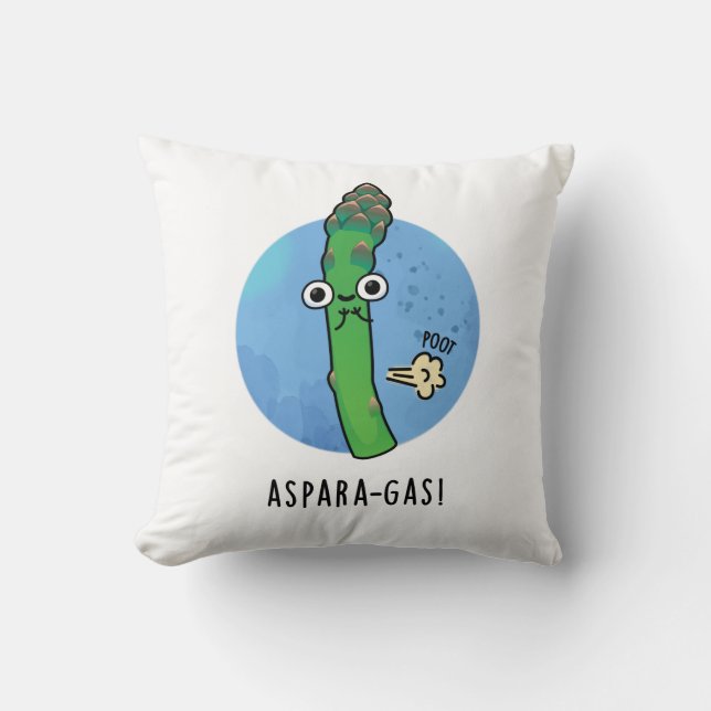 Coussin Aspara-gaz amusant Asparagus Veggie Pun (Recto)