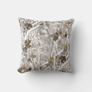 Coussin Aspect camouflage de chasse hivernale