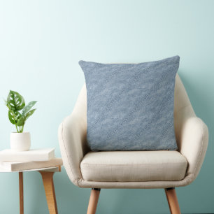 Coussin Aspect de denim de jean bleu